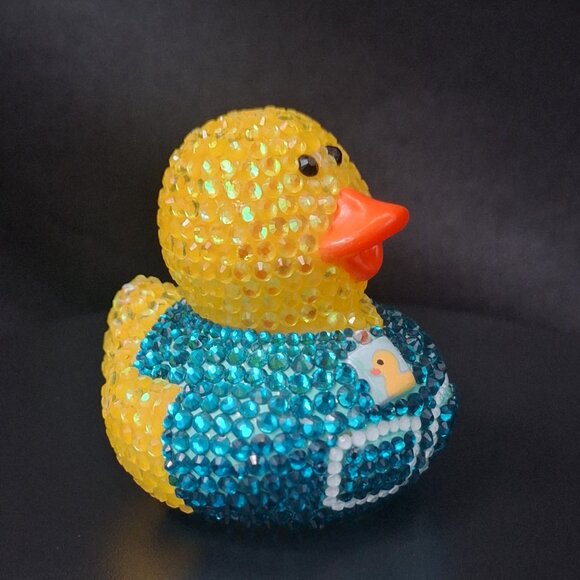 Respiratory Therapist/Doctor/Nurse Bedazzled Rubber Duck in Scrubs, Bling Duck - Picture 8 of 8